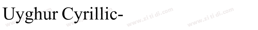 Uyghur Cyrillic字体转换